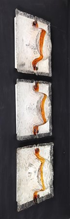 ZUCCHERI TONI (1937 - 2008) Tre Lampade da parete/soffitto in metallo e...