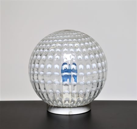 MANIFATTURA MURANO Lampada da tavolo in vetro e metallo, anni 60 . -. Cm...