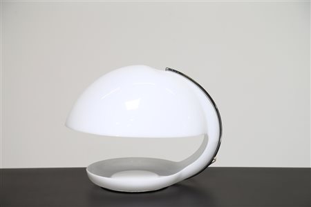 MASSONI LUIGI Lampada da tavolo in perspex e metallo cromato, mod. Fiona per...