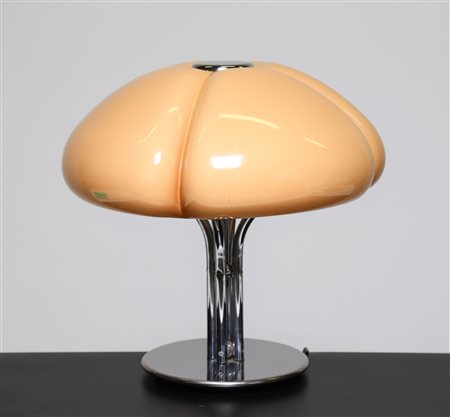 AULENTI GAE (1927 - 2012) Lampada da tavolo in metallo cromato e perspex,...