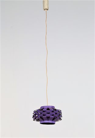 MANIFATTURA ITALIANA Lampada a sospensione in metallo laccato, anni 50. -. Cm...