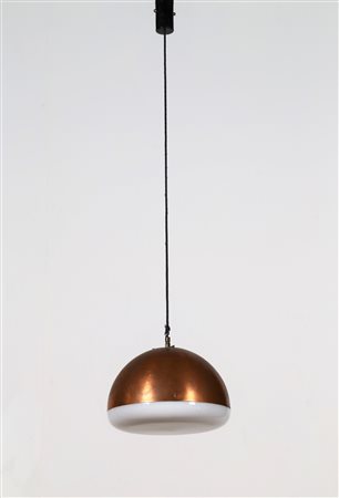 OSTUNI GIUSEPPE Lampada da soffitto in rame. ottone e perspex, per O Luce...