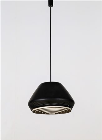 SARFATTI GINO (1912 - 1985) Lampada a sopensione in metallo laccato, per...