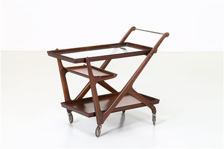 LACCA CESARE Carrello portavivande in legno e dettagli in ottone. -. Cm 85,00...