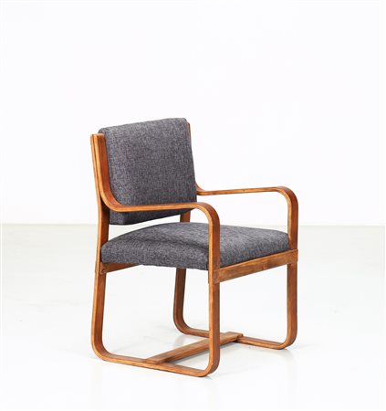 PAGANO POGATSHNING GIUSEPPE (1896 - 1945) Poltroncina legno lamellare curvato...