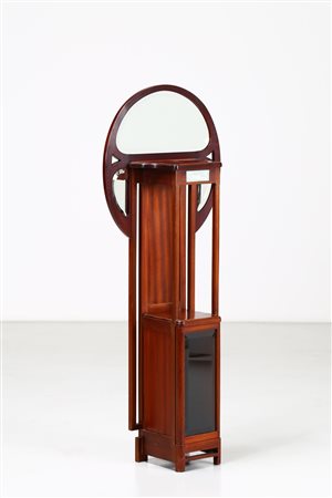 ZEN CARLO E PIERO Mobiletto specchiera, in legno di mogano e vetro, anni 40....