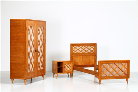 PONTI GIO' (1891 - 1979) Cameretta per signorina, armadio, letto singolo e...