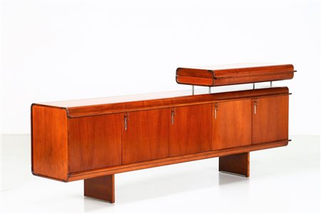 INTROINI VITTORIO Credenza in mogano mod. Pellicano, per Saporiti anni 60. -....