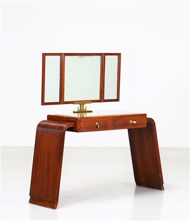 DEABATE TEONESTO (1898 - 1981) Pezzo unico. Toelette in noce massello...