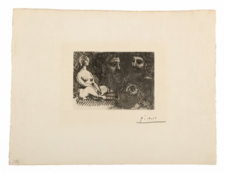 PICASSO PABLO (1881 - 1973) Marie-Therese et trois grecs barbu. 1934....