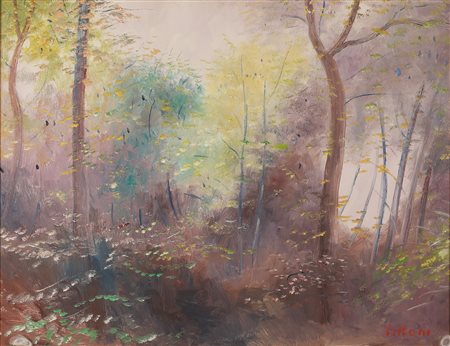 LILLONI UMBERTO (1898 - 1980) Autunno sul Monte Generoso. 1967. Olio su tela...