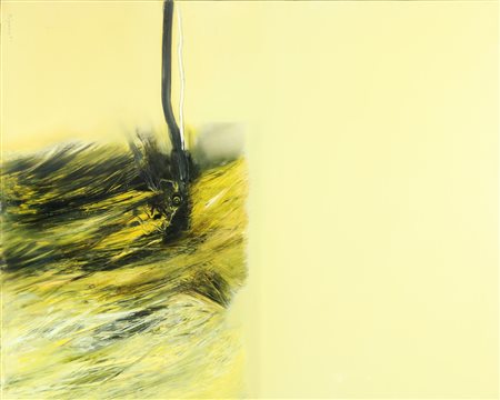 ZIGAINA GIUSEPPE (n. 1924) Senza titolo. 1971. Tecnica mista su tela. Cm...