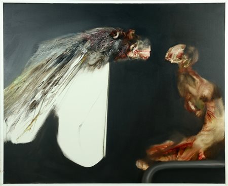 ZIGAINA GIUSEPPE (n. 1924) Senza titolo. Tecnica mista su tela. Cm 120,00 x...