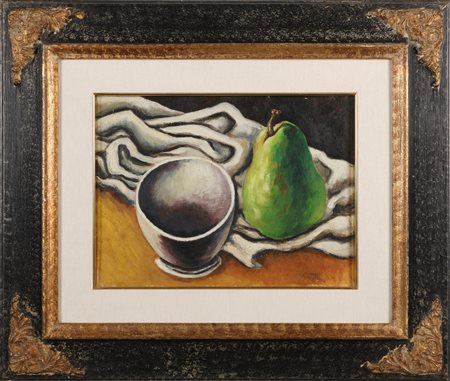 GUTTUSO RENATO (1912 - 1987) Senza titolo. 1976. Olio su tela . Cm 38,00 x...