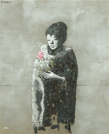 BUENO XAVIER (1915 - 1979) Senza titolo. Olio su tela . Cm 60,00 x 73,00....