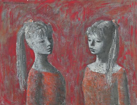 BUENO XAVIER (1915 - 1979) Senza titolo. 1964. Olio su tela . Cm 80,00 x...