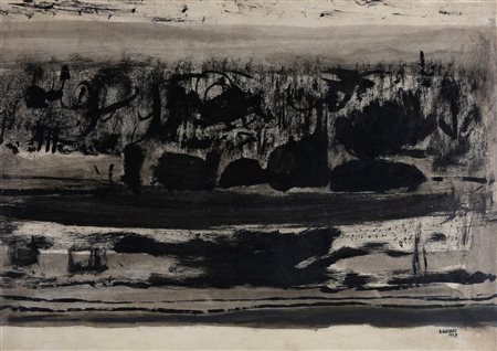 LAZZARI BICE (1900 - 1981) Senza titolo. 1957. Tecnica mista su carta...