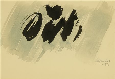 SCHNEIDER GERARD (1896 - 1986) Senza titolo. 1963. Tecnica mista su carta. Cm...