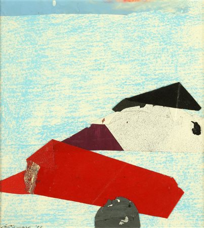 SANTOMASO GIUSEPPE (1907 - 1990) Senza titolo. 1988. Tecnica mista e collage...