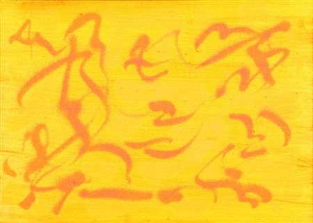 TURCATO GIULIO (1912 - 1995) Cangiante n.20. 1989. Tecnica mista su tela. Cm...