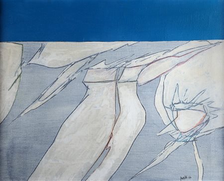 PERILLI ACHILLE (n. 1927) L'albero del desiderio. 1966. Tecnica mista su...