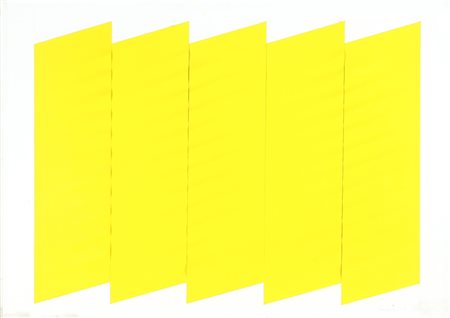 BONALUMI AGOSTINO (1935 - 2013) Giallo. 2005. Acrilico su carta estroflessa....