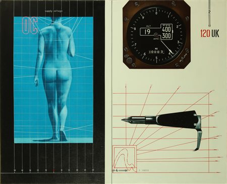 SARRI SERGIO (n. 1938) O-C-Supply Voltage. 1974. Tecnica mista su tela. Cm...