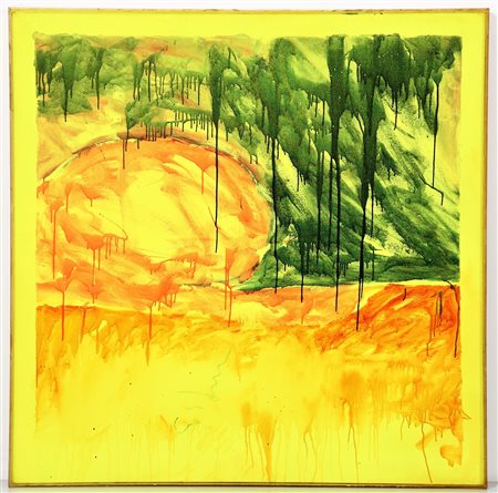 SCHIFANO MARIO (1934 - 1998) Senza titolo. Smalti su tela e plexiglass. Cm...