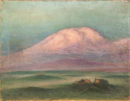 UGO BERNASCONI (1874-1960) Il Monte Rosaolio su tela cm 92x70sul retro:...