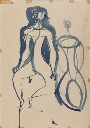 LUCIANO MINGUZZI (1911-2004) Studi per figura seduta (primi anni 50)disegni...