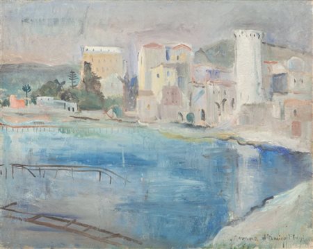 GEMMA FLUGI D'AMICO (-) Marina (probabilmente 1948)olio su tela cm...