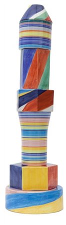 PIERO DORAZIO (1927-2005) Senza titoloceramica (7 elementi) h cm 81,5, Ø cm...