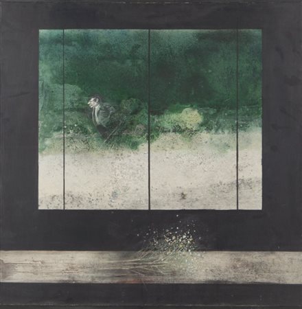 GIUSEPPE BANCHIERI (1927-1994) Senza titolo 1981olio su tela cm 80x80firmato...