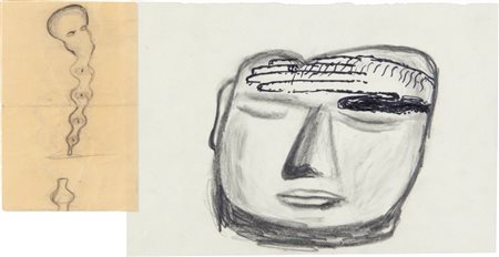 ENZO CUCCHI (1949-) Senza titolo 1995matita e pennarello su carta cm...