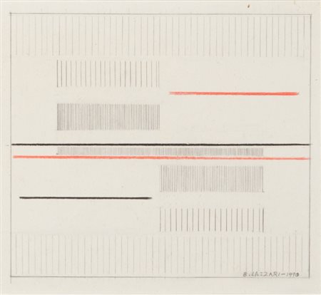 BICE LAZZARI (1900-1981) Senza titolo 1970grafite e pastello su carta cm...