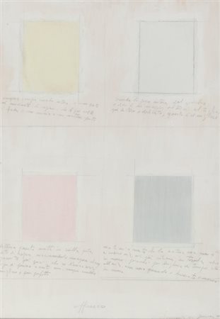 FRANCO GUERZONI (1948-) Affresco 1971tecnica mista su cartone cm...