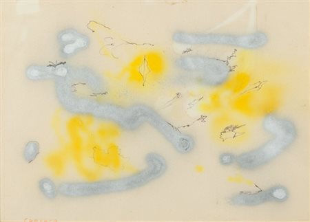 GIULIO TURCATO (1912-1995) Senza titolospray su cartone cm 50x70firmato in...