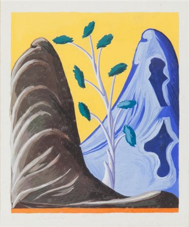 ANONIMO (-) Senza titolo 1988tempera su carta cm 29x24firmato e datato in...