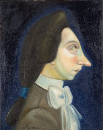 RODKIN YURI (1960-) Senza titolo 1997olio su tela cm 25x20firmato e datato in...