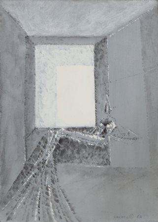 CESARE PEVERELLI (1922-2000) Senza titolo 1964olio su tela cm 35x25firmato e...