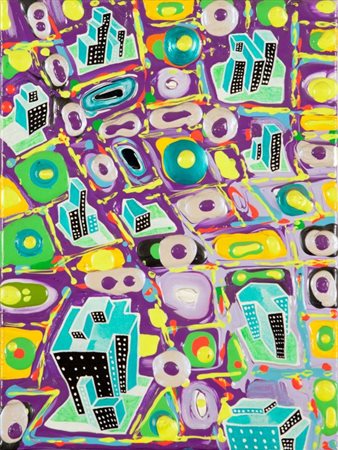 ENRICO TOMMASO DE PARIS (1960-) Nottetempo 1996acrilico su tela cm...