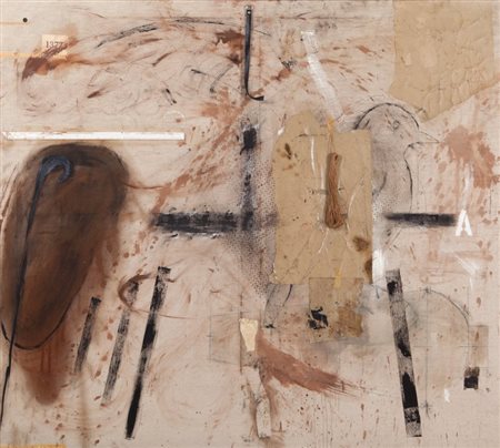 GIORGIO CATTANI (1949-) Senza titolotecnica mista su tela cm 180x200firmato...