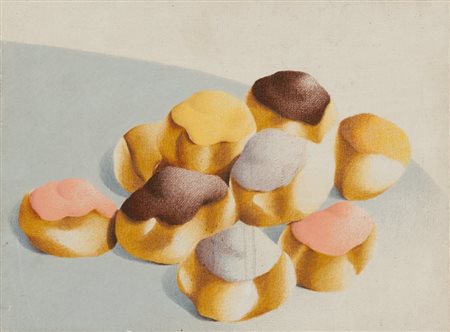 GIUSEPPE SALVATORI (1955-) Pasticcini-Nugella 1984olio su tela cm...