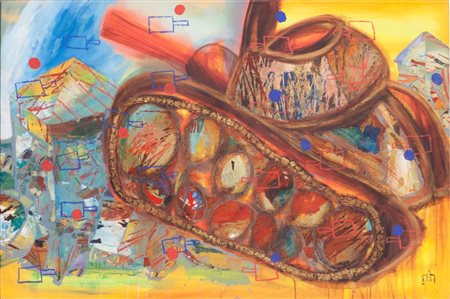 ANONIMO CUBANO (-) Lotto di due opereLot of two worksSenza titoloacrilico su...