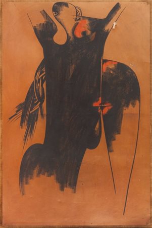 GIANNI DOVA (1925-1991) Senza titolopastelli e carboncino su carta intelata...