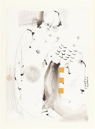 GIORGIO GRIFFA (1936-) Senza titolo 1965tecnica mista su carta cm...