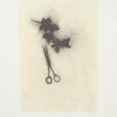 OMAR GALLIANI (1954-) Nuovi Fiori - Nuovi Santi carboncino su carta seta cm...