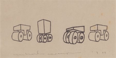 CAVENAGO UMBERTO (1959-) Lotto di due opereLot of two worksStudio...