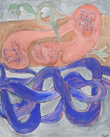 ALDO BERGOLLI (1916-1972) Senza titolo 1967 (?) non leggibileolio su tela cm...