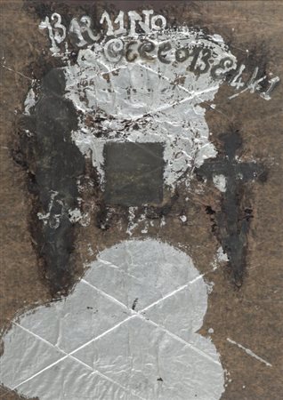 BRUNO CECCOBELLI (1952-) Composizione (probabilmente 1980)tecnica mista su...